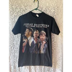2019 The Jonas Brothers Happiness Begins Tour Black Band T-Shirt Adult S